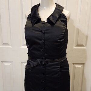 Tuxedo Style satin dress